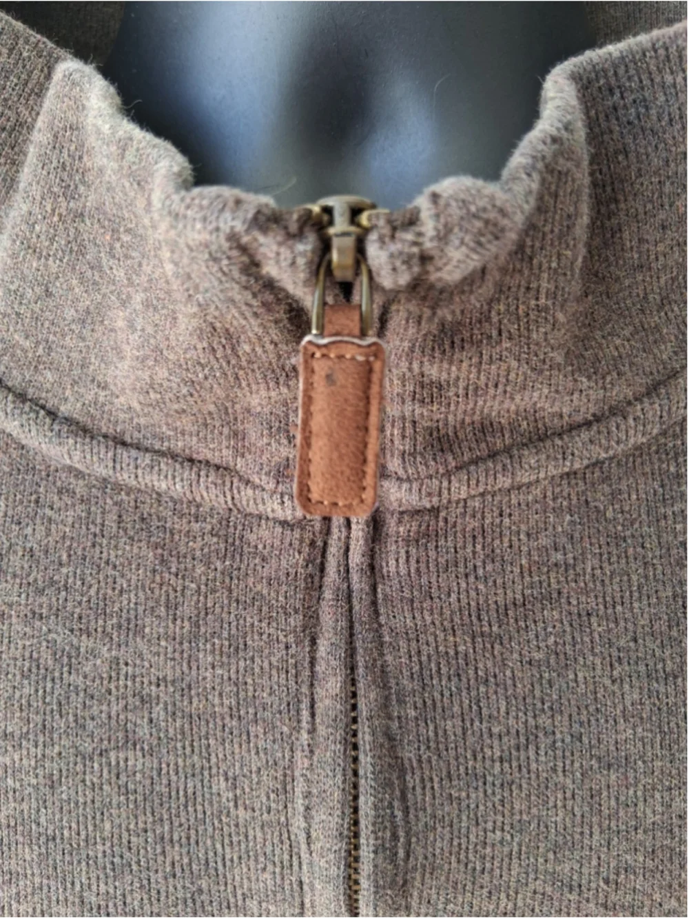 Vintage 90s Polo Ralph Lauren Men's 4XLT Sweater 1/4 Zip Brown Cotton Sweatshirt